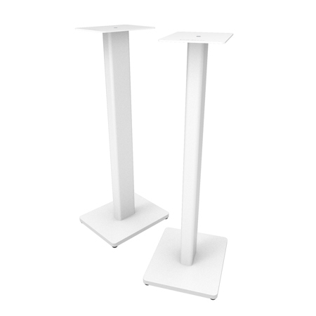 Kanto ST Series Universal Bookshelf Speaker Floor Stand, Pair Matte White 28"