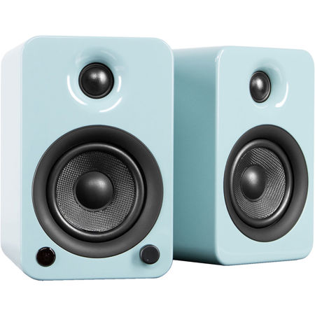 Kanto YU3 2x 30W RMS Powered Bookshelf Speakers with Bluetooth, Pair, Gloss Teal