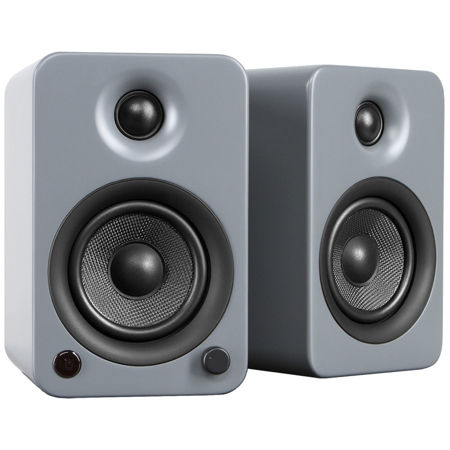 Kanto YU3 2x 30W RMS Powered Bookshelf Speakers with Bluetooth, Pair, Matte Gray