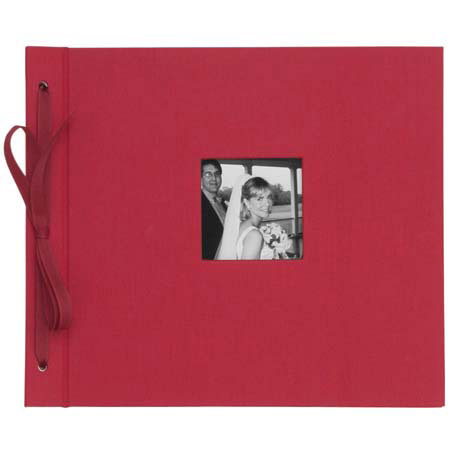 Kolo Newbury, Ribbon Tied Scrapbook Album, Red Cover