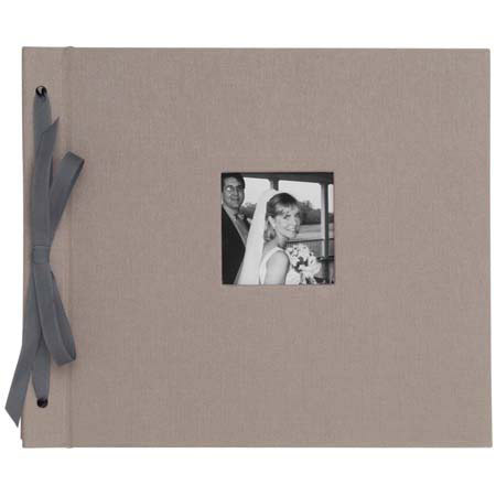 Kolo Newbury,Ribbon Scrapbook Albm,Platinm Covr w/Bk Pg