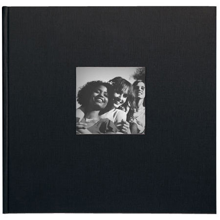 Kolo Geneva Guest Book/Photo Journal, 8.5x8.25" (Black Cover - Soft White Pages)