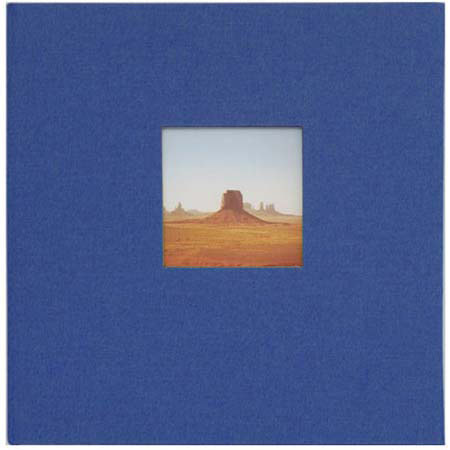 Kolo Catalina, 6 Ring 8" x 9" Picture Album, Cobalt Blue Covers with Soft White Pages, Holds 200 4x6" Photos, 2 Per Page.