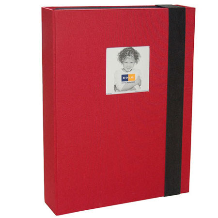 Kolo Rivoli Accordion Box, Holds 8.5x11" or A4 size pages, Color: red.