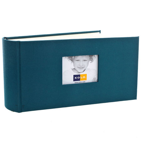 Kolo Hudson, 4½" x 8½" Bookbound Picture Album, With Soft White Pages, Holds 100 4x6" Photos, 1 Per Page, Color: lake.