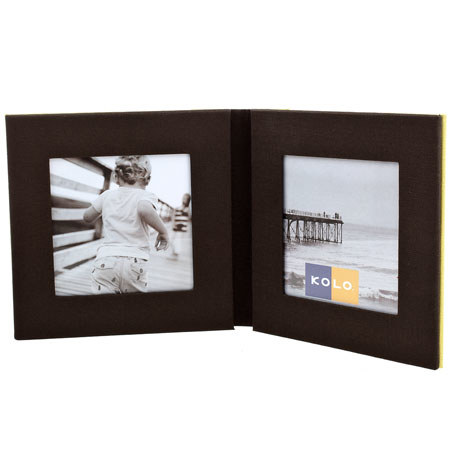 Kolo Odyssey 4.75 X 4.75" Book Frame, For two 3x3" Photos, Color: Chart.