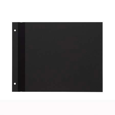Kolo 3002200 Series A Cloth-Hinged 8.5" x 11" Refill Pages, Black, Pack of 10