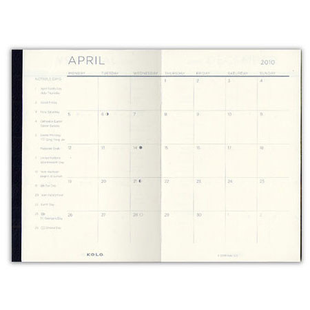 Kolo 3003801 Essex Book Accordion Calender 5.4x3.5in