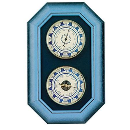 KONUS Azzurro-2 KON6377 barómetro y termómetro de pared azul