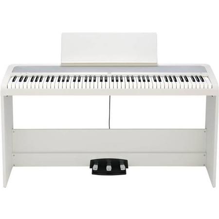Korg B2SP 88-Key Digital Home Piano with Stand and Three-Pedal System, White