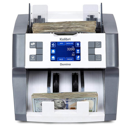 Kolibri Domino Business-Grade Bill Counter, Sorter and Reader with Counterfeit Detection