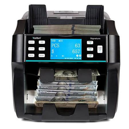 Kolibri Signature 2-Pocket Business-Grade Mixed Bill Counter, Sorter, and Reader with Counterfeit Detection