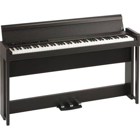 Korg C1 Air Bluetooth 88 Key Digital Piano with Real Weighted Hammer Action 3 Keyboard, Brown
