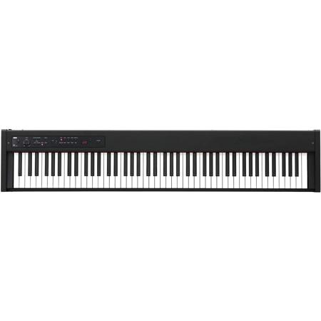 Korg D1 Slimline 88-Key Digital Piano with Damper Pedal, 30 Sounds, Black