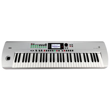 Korg i3 61 Key Music Workstation, Silver with Accessories Kit I3MS AK