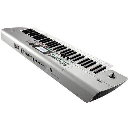 Korg i3 61 Key Music Workstation, Silver with Accessories Kit I3MS AK