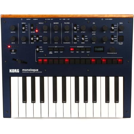 Korg Monologue 25 Key Monophonic Analog Synthesizer with 80 Presets Dark Blue
