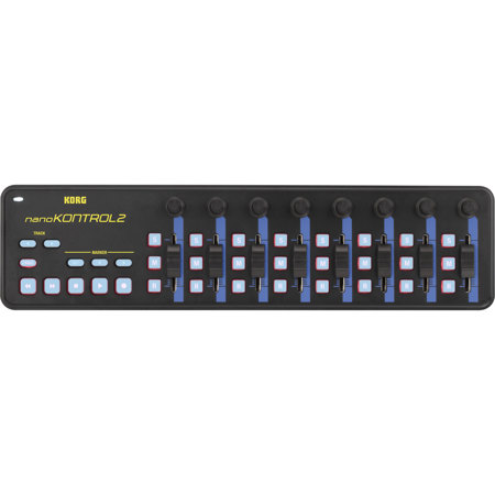Korg nanoKONTROL2 Slim-Line USB MIDI Controller, Blue/Yellow