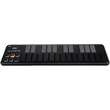 Korg NanoKEY2 Slim-Line USB MIDI Controller, 25 Keys, Modulation Switch, Black