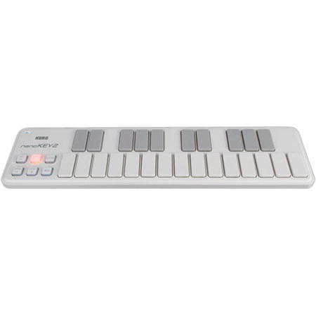ICON Digital Korg NanoKEY2 Slim-Line USB MIDI Controller, White