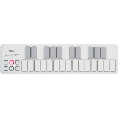 ICON Digital Korg NanoKEY2 Slim-Line USB MIDI Controller, White