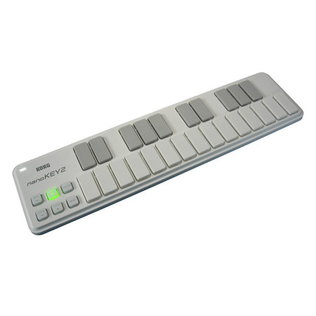ICON Digital Korg NanoKEY2 Slim-Line USB MIDI Controller, White