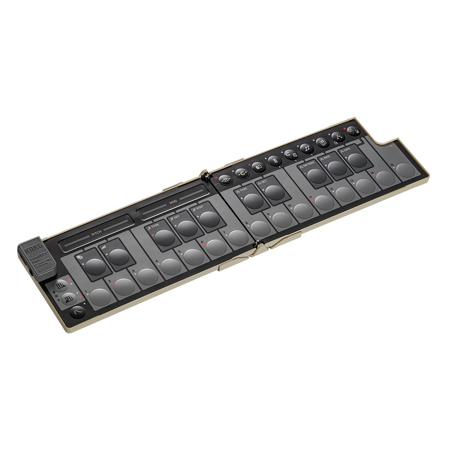Korg nanoKEY Fold 25-Key Foldable USB MIDI Keyboard Controller Sand Beige