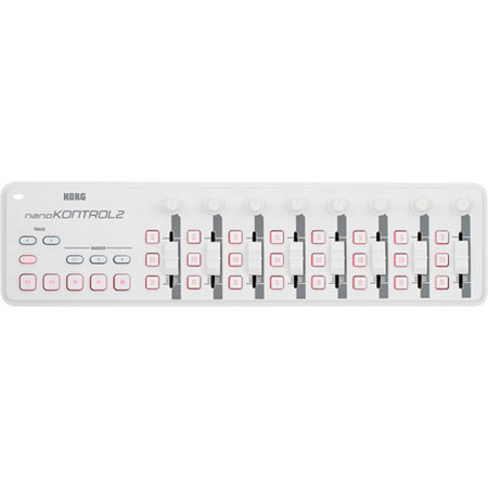 Korg NanoKONTROL2 Slim-Line USB MIDI Controller, White NANOKON2WH
