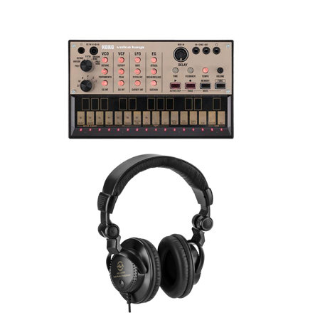 Korg Volca Keys Analog Loop Synthesizer with H&A Closed-Back Studio Monitor  Headphones