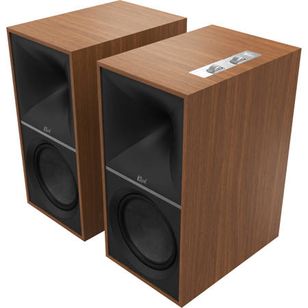 Klipsch The Nines 8" 480W 2-Way Wireless Active Bookshelf Speakers, Pair Walnut