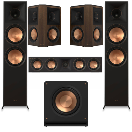 Klipsch Reference Premiere 5.1 Dolby Atmos Home Theater Bundle - Walnut Finish