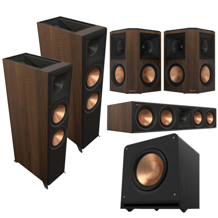 Klipsch Reference Premiere RP-8060FA II 5.1 Home Theater Pack, Walnut