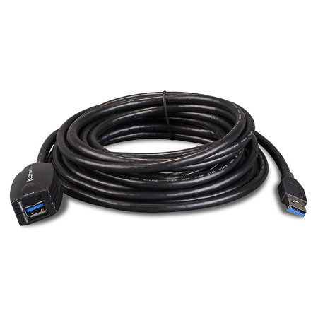 KanexPro SuperSpeed USB 3.0 Type-A Male to Female 16' Active Extension Cable