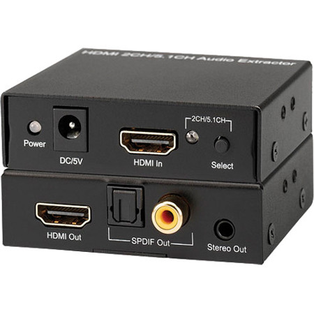 KanexPro Audio De-Embedder with HDMI Video Output and 3D Support