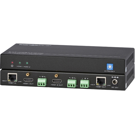KanexPro 4K HDBaseT Repeater with 1x2 HDMI Splitter