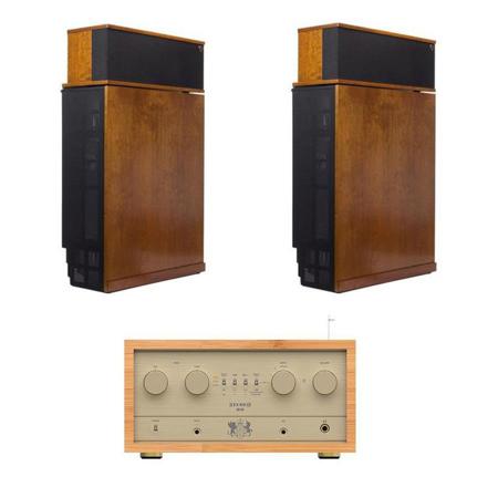 Klipsch 2x Klipschorn 3-Way Fully Horn-Loaded Loudspeaker Cherry W/iFi Retro S50