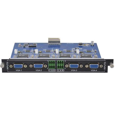 KanexPro 4-Input VGA Card with Stereo Audio for Modular Matrix Switcher