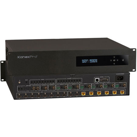 KanexPro MX-HDBT8X818G 4K/60 HDBaseT 8x8 Matrix Switcher with Audio Matrix