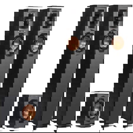 Klipsch Reference R-610F Floorstanding Speakers (Pair) + R-100SW 10″ Powered Subwoofer – Home Theater Tower Speaker & Deep Bass Subwoofer Bundle