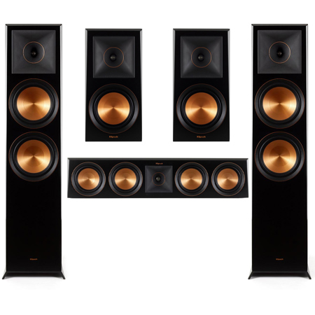 Klipsch Reference Premiere RP-8000F 5.0 Home Theater Pack, Piano Black