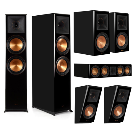 Klipsch Reference Premiere RP-8000F 7.0 Home Theater Pack, Piano Black