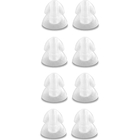 Klipsch Replacement Oval Ear Tip, Large Double-Flange, Clear, 4-Pair