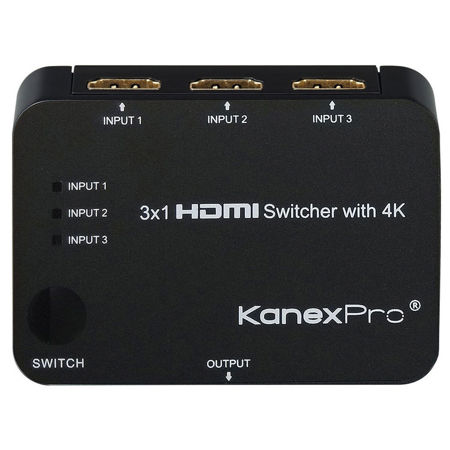 KanexPro 3x1 HDMI Switcher with 4K Support