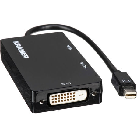 Kramer Electronics ADC-MDP/M4 DisplayPort to DVI, HDMI or VGA Adapter Cable, 4'