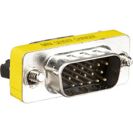 Kramer Electronics 15-Pin Male to 15-Pin Male Gender Changer