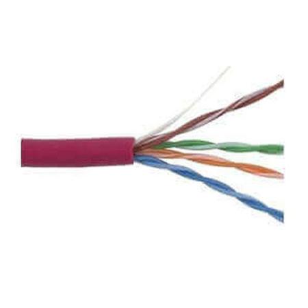 Kramer Electronics BC-5ESLD 4-Pair 24-AWG Cat 5e-Solid Center Un-Shielded Twisted Pair Ethernet Cable, 1000', Red