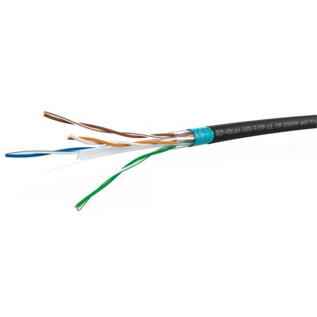 Kramer Electronics 250' Plenum Rated Cat 6 F/UTP Cable for DGKat, HDBaseT and LAN Systems, Black