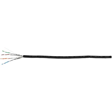 Kramer Electronics 1000' 4-Pair 23-AWG Cat 6a U/FTP Video/LAN Plenum Cable,Black