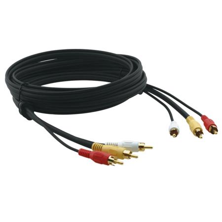 Kramer Electronics C-5RVAM/5RVAM 5 RCA (M) to 5 RCA (M) Cable (3 RG-59 for Component Video), 25'