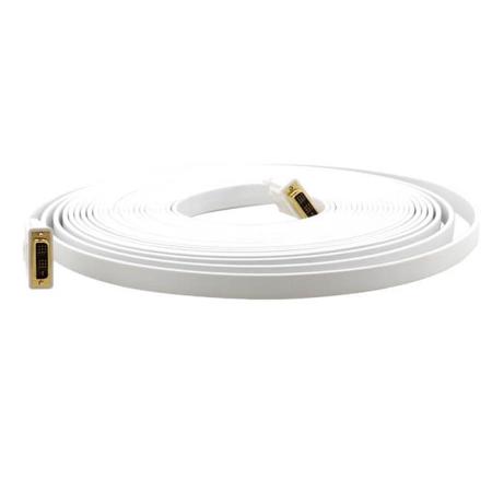 Kramer Electronics C-DM/DM/FLAT DVI-I (M) to DVI-I (M) Flat Cable, 25', White